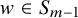 w element of upper S Subscript m minus 1
