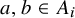 a comma b element of upper A Subscript i Baseline