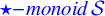 blue star minus italic monoid script upper S