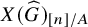 upper X left parenthesis ModifyingAbove upper G With caret right parenthesis Subscript left bracket n right bracket divided by upper A