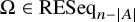 normal upper Omega element of upper R upper E upper S e q Subscript n minus StartAbsoluteValue upper A EndAbsoluteValue