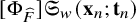 left bracket normal upper Phi Subscript ModifyingAbove upper F With caret Baseline right bracket German upper S Subscript w Baseline left parenthesis bold x Subscript n Baseline semicolon bold t Subscript n Baseline right parenthesis