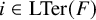 i element of upper L upper T e r left parenthesis upper F right parenthesis