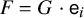 upper F equals upper G dot sans serif e Subscript i
