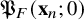 German upper P Subscript upper F Baseline left parenthesis bold x Subscript n Baseline semicolon 0 right parenthesis