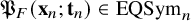 German upper P Subscript upper F Baseline left parenthesis bold x Subscript n Baseline semicolon bold t Subscript n Baseline right parenthesis element of EQSym Subscript n