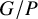 upper G divided by upper P