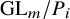 upper G upper L Subscript m Baseline divided by upper P Subscript i