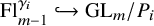 upper F l Subscript m minus 1 Superscript gamma Super Subscript i Baseline right arrow with hook upper G upper L Subscript m Baseline divided by upper P Subscript i