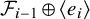 script upper F Subscript i minus 1 Baseline circled plus left angle bracket e Subscript i Baseline right angle bracket