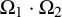 normal upper Omega 1 dot normal upper Omega 2