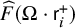 ModifyingAbove upper F With caret left parenthesis normal upper Omega dot sans serif r Subscript i Superscript plus Baseline right parenthesis