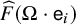 ModifyingAbove upper F With caret left parenthesis normal upper Omega dot sans serif e Subscript i Baseline right parenthesis