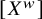 left bracket upper X Superscript w Baseline right bracket