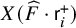 upper X left parenthesis ModifyingAbove upper F With caret dot sans serif r Subscript i Superscript plus Baseline right parenthesis