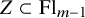 upper Z subset of upper F l Subscript m minus 1