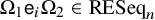 normal upper Omega 1 sans serif e Subscript i Baseline normal upper Omega 2 element of upper R upper E upper S e q Subscript n