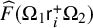 ModifyingAbove upper F With caret left parenthesis normal upper Omega 1 sans serif r Subscript i Superscript plus Baseline normal upper Omega 2 right parenthesis