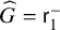 ModifyingAbove upper G With caret equals sans serif r 1 Superscript minus