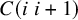 upper C left parenthesis i i plus 1 right parenthesis