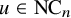 u element of upper N upper C Subscript n