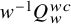 w Superscript negative 1 Baseline upper Q Subscript w Superscript w c