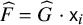 ModifyingAbove upper F With caret equals ModifyingAbove upper G With caret dot sans serif x Subscript i