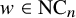 w element of upper N upper C Subscript n