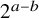 2 Superscript a minus b