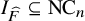 upper I Subscript ModifyingAbove upper F With caret Baseline subset of or equal to upper N upper C Subscript n