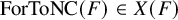 upper F o r upper T o upper N upper C left parenthesis upper F right parenthesis element of upper X left parenthesis upper F right parenthesis