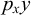p Subscript x Baseline y