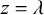 z equals lamda
