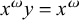 x Superscript omega Baseline y equals x Superscript omega