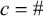 c equals number sign