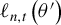 script l Subscript n comma t Baseline left parenthesis theta Superscript prime Baseline right parenthesis