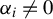 alpha Subscript i Baseline not equals 0