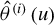 ModifyingAbove theta With caret Superscript left parenthesis i right parenthesis Baseline left parenthesis u right parenthesis