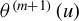 theta Superscript left parenthesis m plus 1 right parenthesis Baseline left parenthesis u right parenthesis