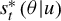 s Subscript t Superscript asterisk Baseline left parenthesis theta vertical bar u right parenthesis