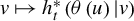 v right arrow from bar h Subscript t Superscript asterisk Baseline left parenthesis theta left parenthesis u right parenthesis vertical bar v right parenthesis