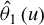 ModifyingAbove theta With caret Subscript 1 Baseline left parenthesis u right parenthesis