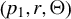 left parenthesis p 1 comma r comma normal upper Theta right parenthesis