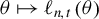theta right arrow from bar script l Subscript n comma t Baseline left parenthesis theta right parenthesis