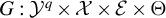 upper G colon script upper Y Superscript q Baseline times script upper X times script upper E times normal upper Theta