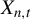 upper X Subscript n comma t