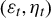 left parenthesis epsilon Subscript t Baseline comma eta Subscript t Baseline right parenthesis