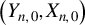 left parenthesis upper Y Subscript n comma 0 Baseline comma upper X Subscript n comma 0 Baseline right parenthesis