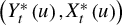 left parenthesis upper Y Subscript t Superscript asterisk Baseline left parenthesis u right parenthesis comma upper X Subscript t Superscript asterisk Baseline left parenthesis u right parenthesis right parenthesis