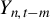 upper Y Subscript n comma t minus m